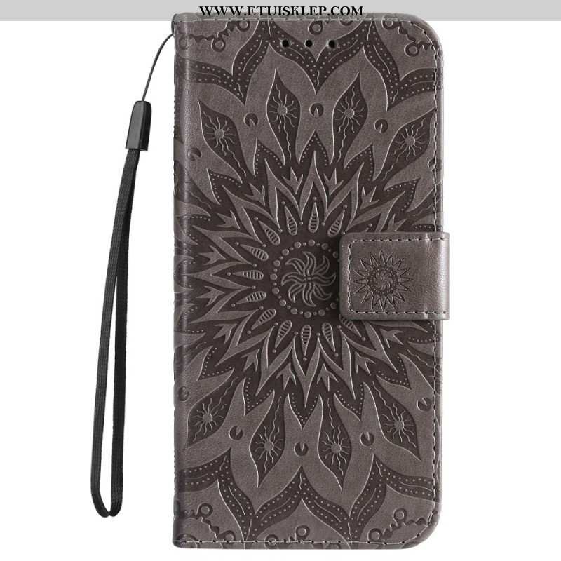 Etui Folio do iPhone 14 Pro Max Mandala Sun Ze Smyczą